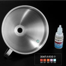 Load image into Gallery viewer, 11/13/15cm Kitchen Stainless Steel Funnel Filling Funnel Seperatory Oil Beer Coffee Water Flask Soup Thicker Funnel Tools
